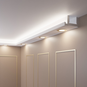 Stuckleisten Wand LED - 10 Meter + Ecken OL-54